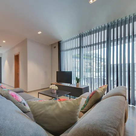 Апартаменты The Chic & Fabulous St Julians Apts With Terraces *